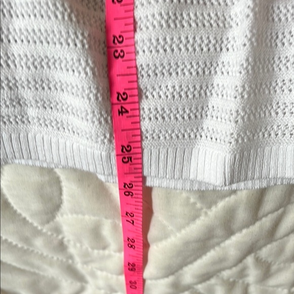 Talbots Elegant White Textured Knit Top EUC - Picture 8 of 8